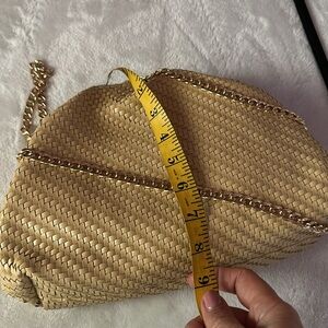 Anthropologie beautiful crème woven  clutch